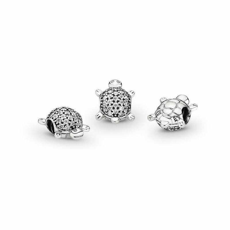 Pandora Sea Turtle Charm - Sterling Silver/Cubic Zirconia - Canada | ZE9905GX